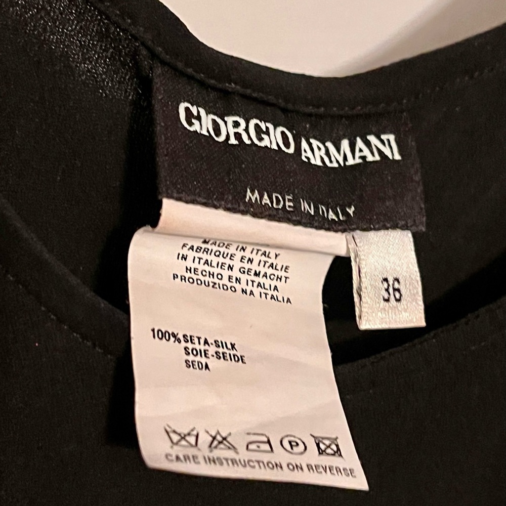 Georgio Armani Black Silk Tank Size 36 - Picture 2 of 5